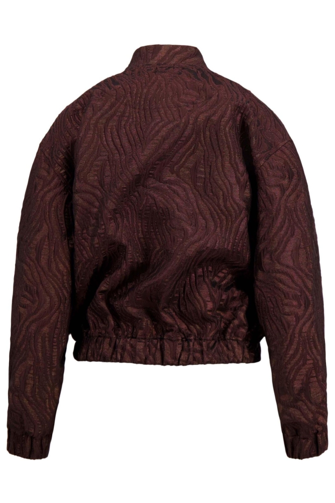 BOMBER JASJE VAN LUREX JAQUARD 0310 030 7250 CHOCOLADE BRUIN/ GOUD